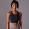 Fixed Cup All-In-One Push up High Support Shockproof High Intensity Exercise Slim Beautiful Back Tank Tops for Women