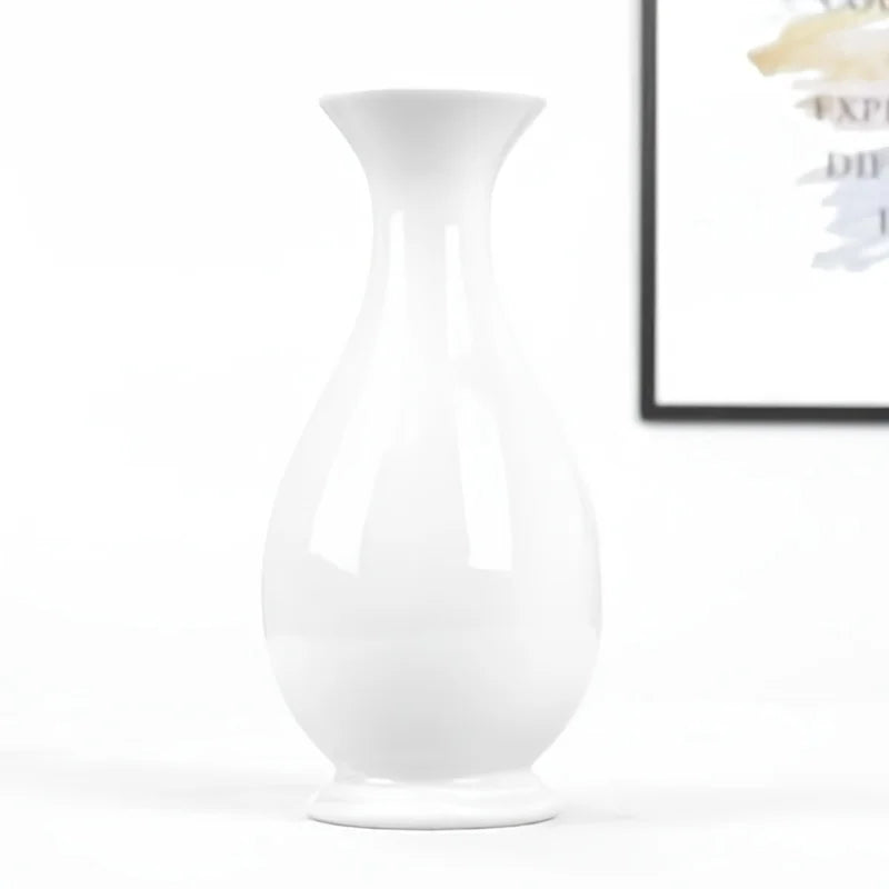 Ceramic Vase Small Ornament for Living Room Dining Table Flower Arrangement Home Decor Office Desk Dried Flower Bouquet