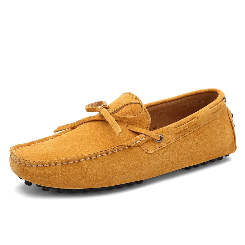 Factory Supply Accept OEM Service Hand Made 4 Seasons Large Size Genuine Leather Upper Anti Slip Men Leather Loafers Shoes