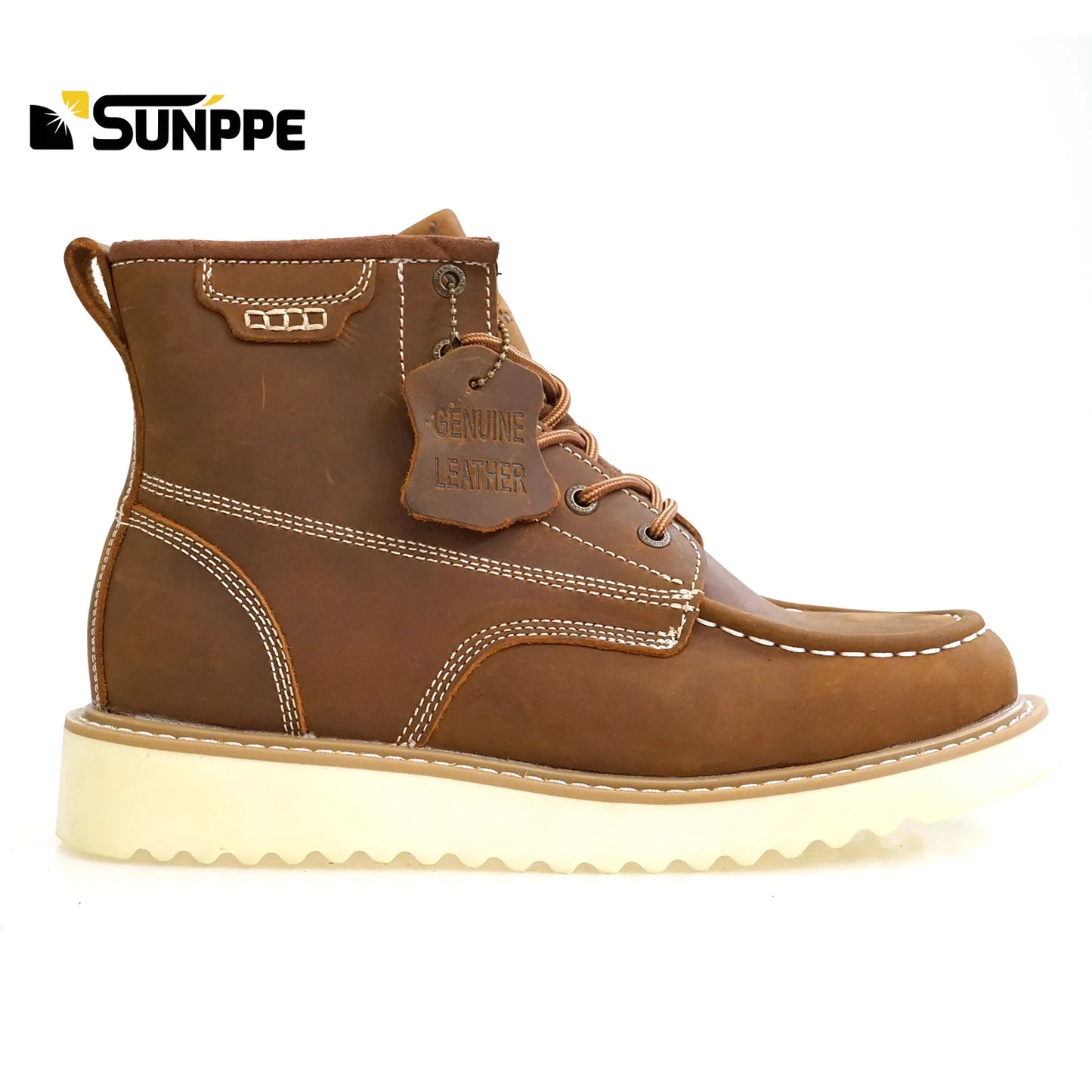 Custom EN20345 Half Knee Safety Boots Summer Winter Crazy Horse Leather Genuine Leather Welt Year Cowboy Style