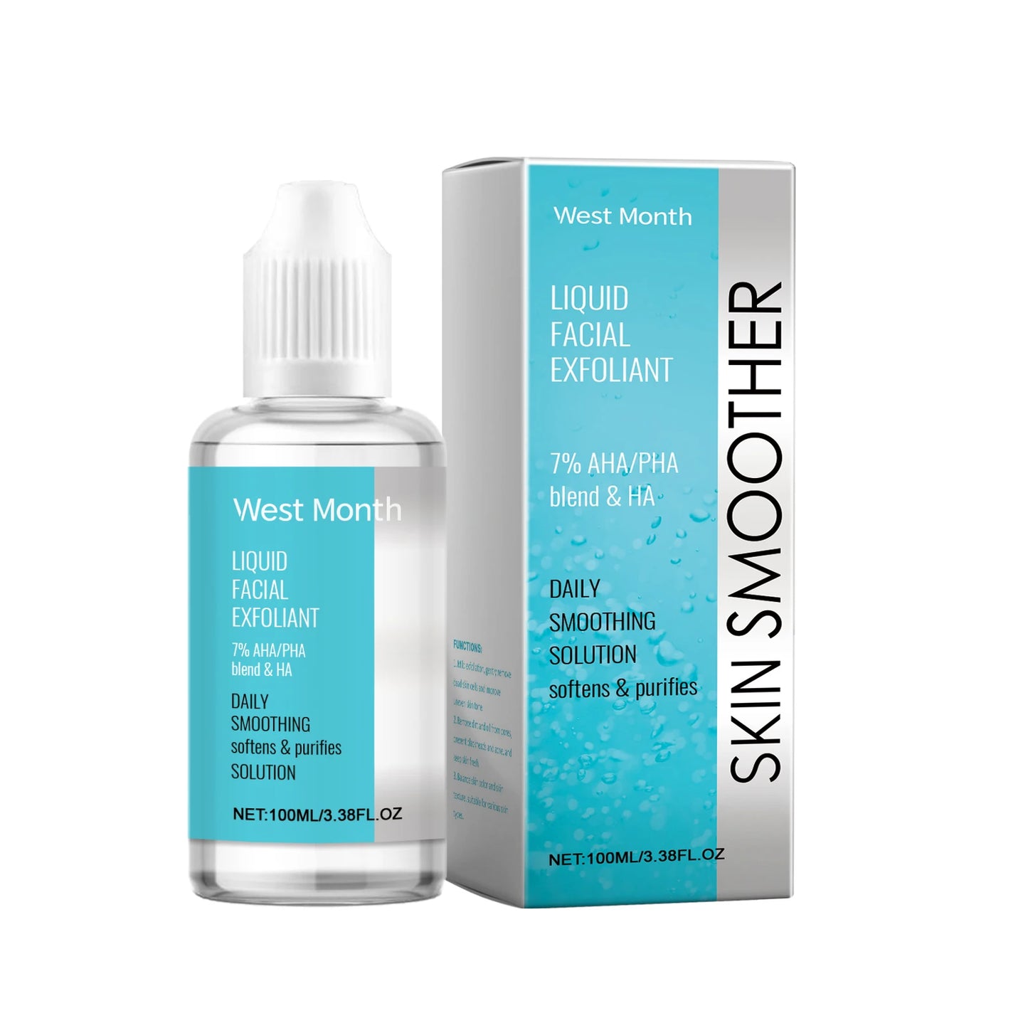 West&Month Gently Exfoliating Facial Essence Scrubs & Body Treatments for Deep Cleansing and Smooth Skin