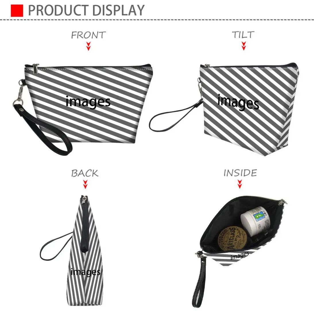 Hot Selling Art African Girl Theme Lightweight Travel Accessories Cosmetic Pouch Zipper Closure Makeup Bags Custom Cosmetic Bag