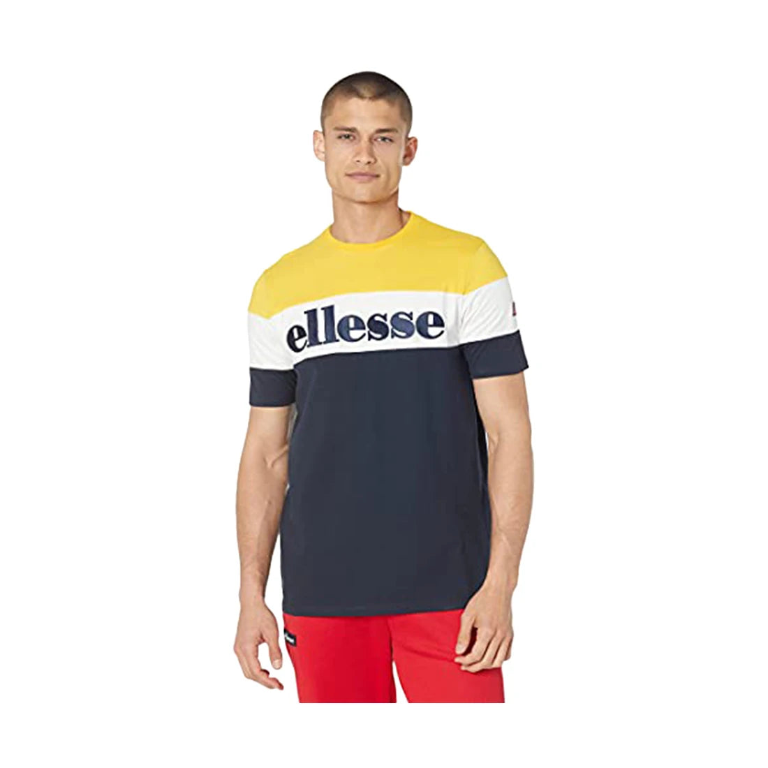For Punto T Mens Active Shirts & Tees Color Yellow/White/Black | 100% Authentic Made in China Model MSS-EM08505416
