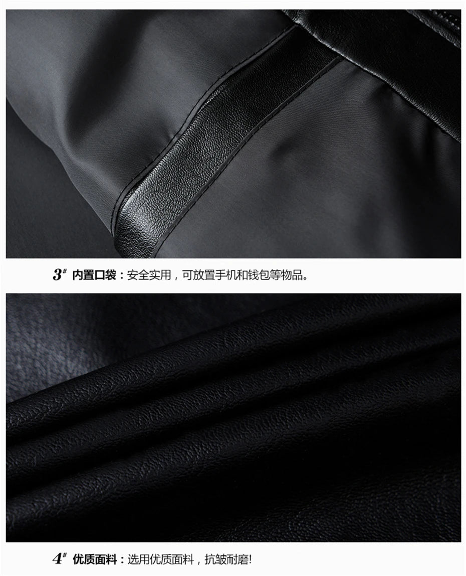 Leather Jacket Bomber Motorcycle Jacket Men Biker PU Baseball Jacket Plus Size 7XL 2020 Fashion Causal Jaqueta Masculino J410