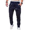 New Autumn Men's Casual Pants Mid-waist Multi-pocket Overalls Drawstring Men Pants Pure Color Fashion Pants