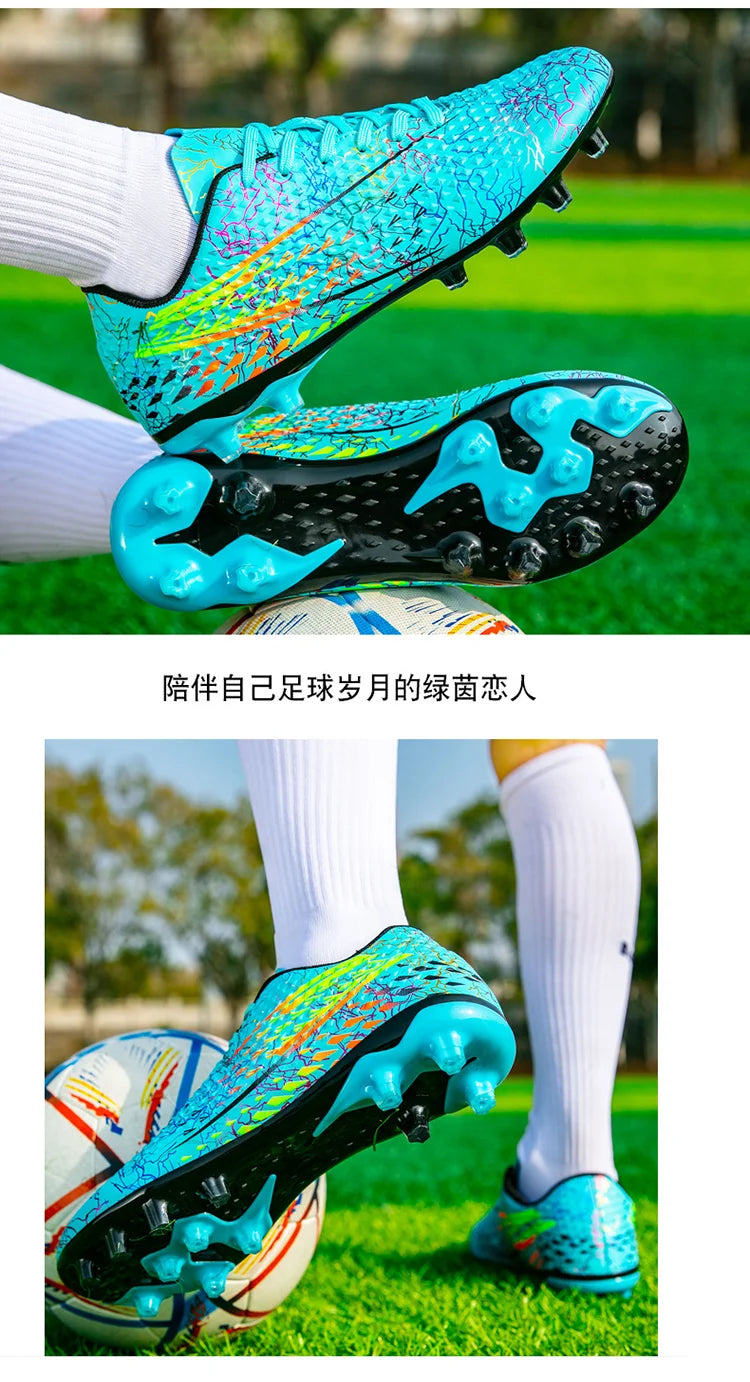 Football Shoes Low-top Lace up Soccer Shoes Football Boots FG HG Team Sports Men's Women's Adult Footwear Sneakers Unisex Spring