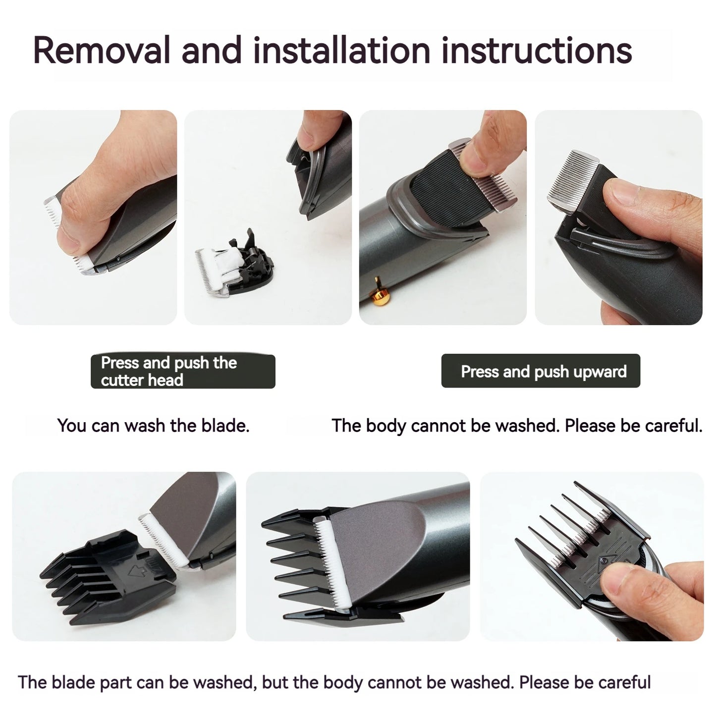 Professional Cordless High-Performance Men's Hair Clippers Rechargeable Barber Hair Cutter for Household Use