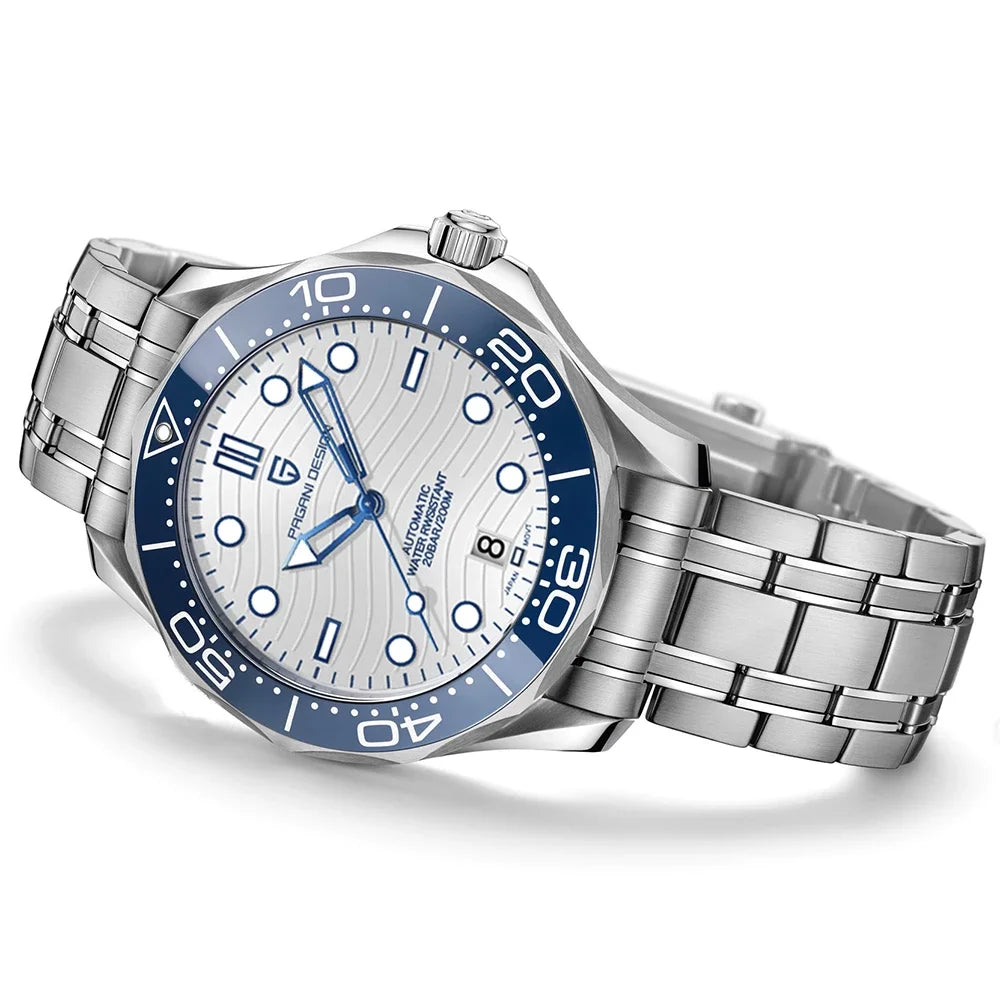 2022 PAGANI DESIGN 007 Men Luxury Mechanical Watches Sapphire Crystal 200M Diver Waterproof Sports NH35A Watch Montre Homme 1685