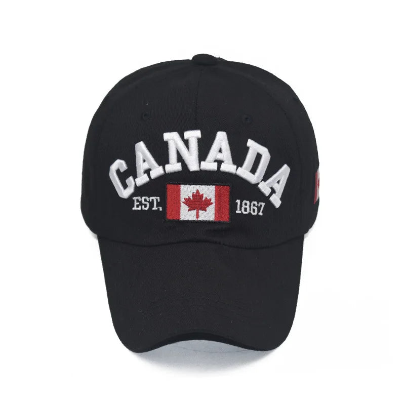 Baseball Cap CANADA Letter Embroidery Leisure Fashion Sun hat Spring Autumn Washed denim baseball Sport cap Hip Hop Fitted Cap