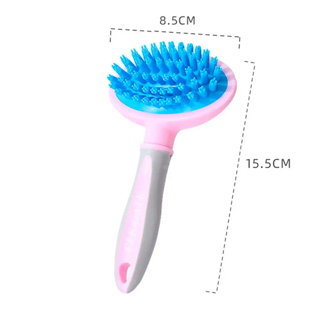 Self-Cleaning Pet Massage Comb for Cats by ELEGATE  Gentle Grooming Tool with Plastic Design, Model MAS.07.5, Made in Mexico