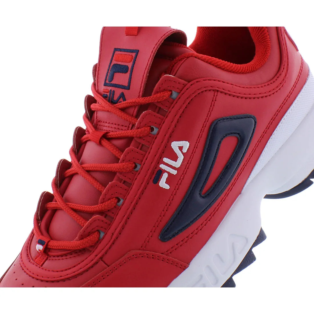 Fila Men's Disruptor II Premium Basketball Shoes in Red/Navy Color | 100% Authentic