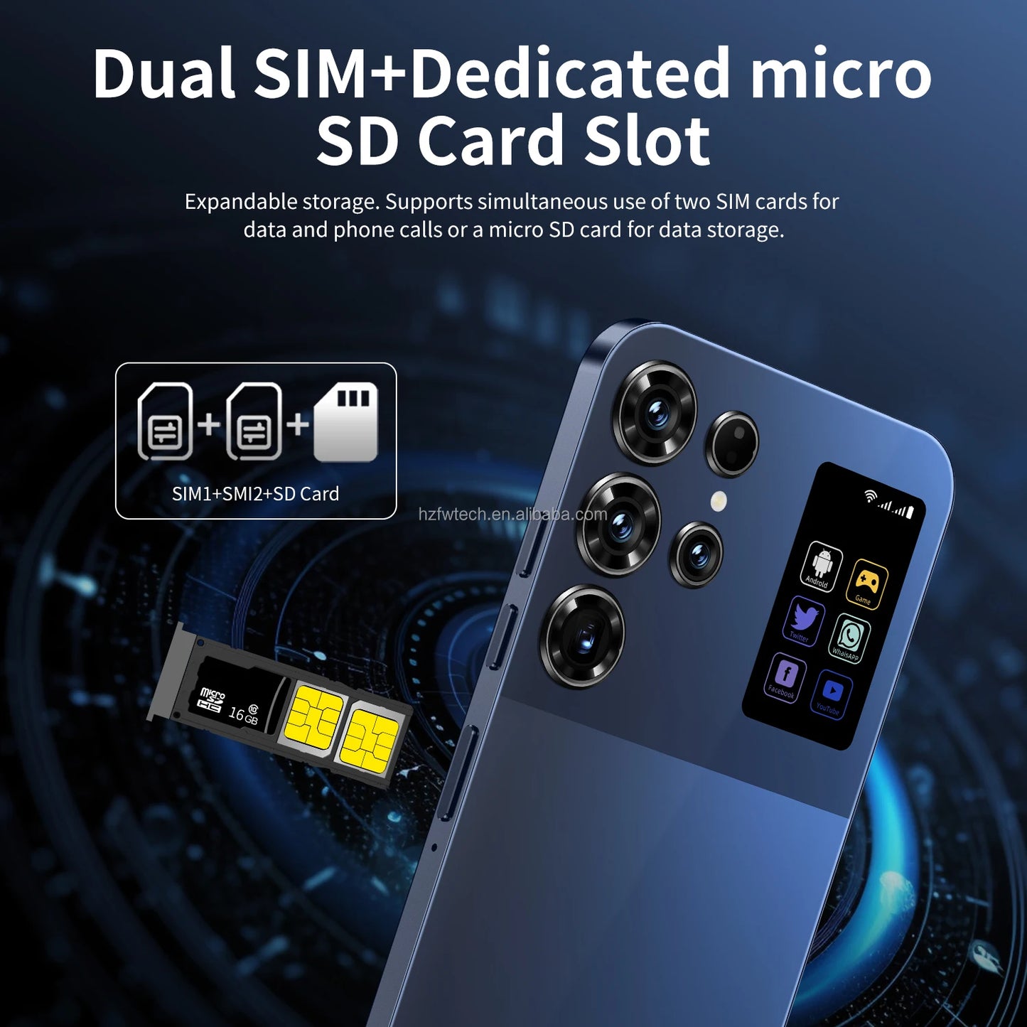 S26 Ultra Phone Global Version Mobile Phone 16GB Android 14 Cellphones Unlocked Smartphone