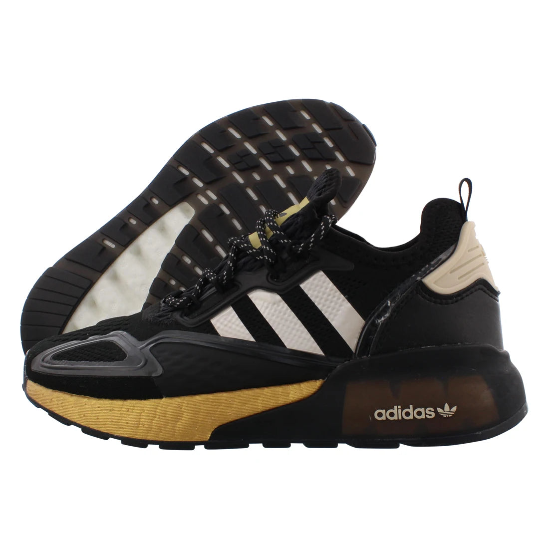 For Originals Women's ZX Fuse for Running Shoes Black/Gold Color-100% Authentic Made in Vietnam Model MSS-FY2014