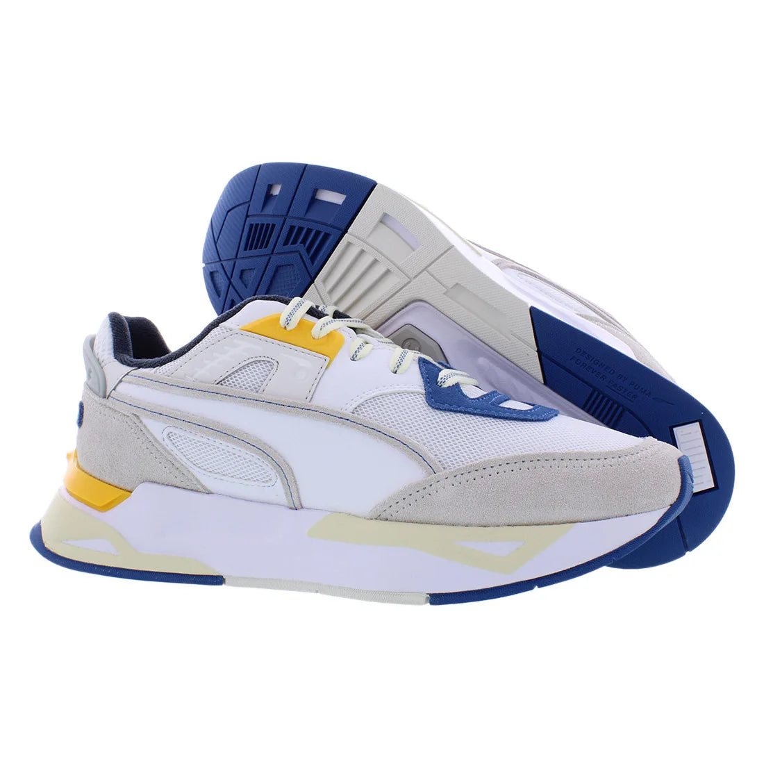 For Mirage Sport Cut Out Mens Shoes Model MSS-38644601 Color White/Blue/Yellow 100% Authentic