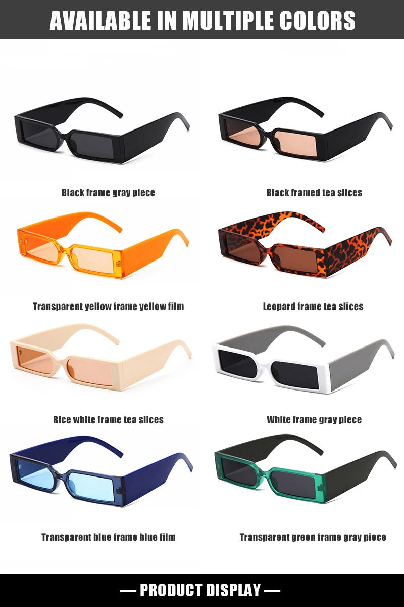 Steampunk Shades Eyewear UV400 Rectangle Vintage Sunglasses  Women Men Retro Sun Glasses
