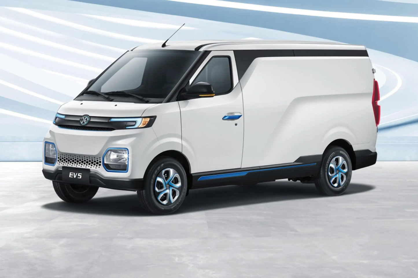 2 Seats New Design 4 Wheel Electric Cargo Truck Cargo Van Baic Ev5 Electric Delivery Van