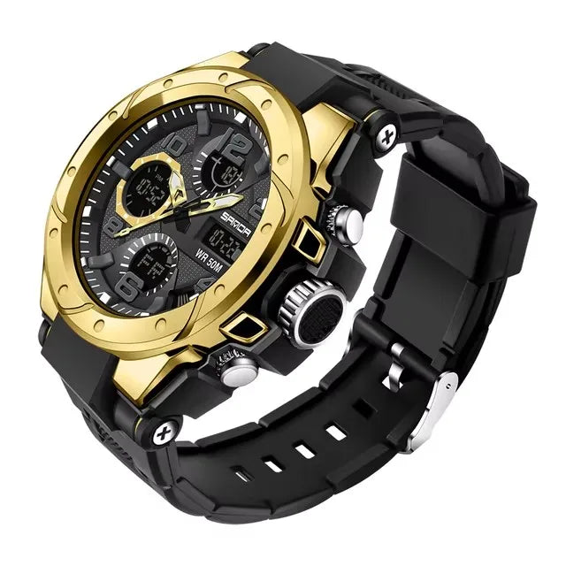 SANDA 6008 Hot Selling Fashion Casual Sport Silicone Strap Watch Digital Quartz Wristwatch Gift Couple Watches for Men and Women