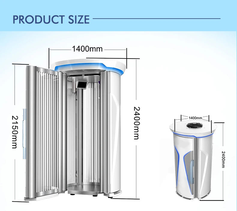 2025 Blue Led Tanning Bed Infrared Spa Capsule Slimming Machine UV Light Lamp Home Tanning Bed UVB Blue LED Light Spa Machine
