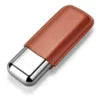 Stainless Steel Cigar Case Anti-pressure Portable Travel Leather Cigar Humidor Box