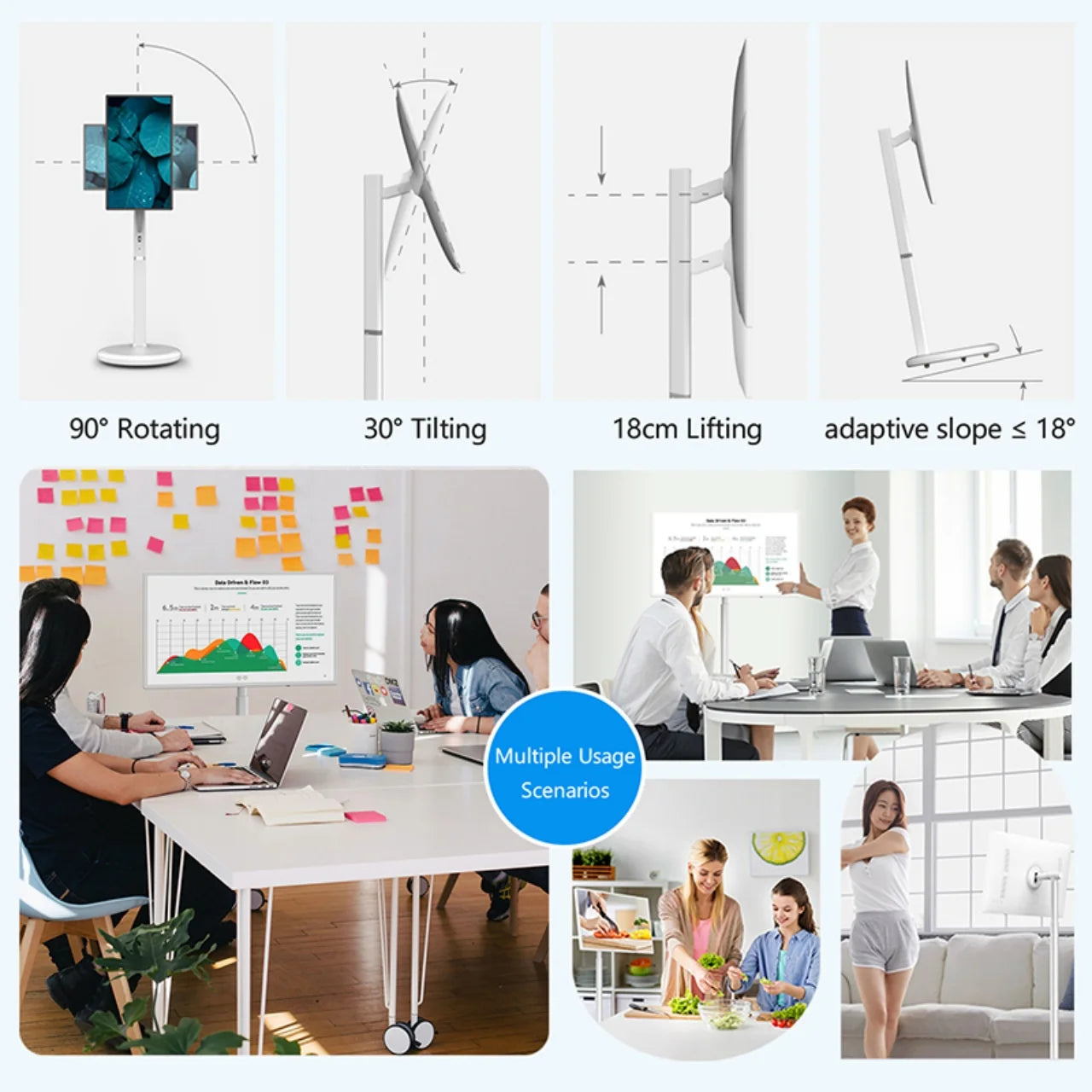 27" 32" Android 13 10 Points PCAP Home Entertainment Wireless Portable Smart TV Interactive Touch Mobile LCD Display