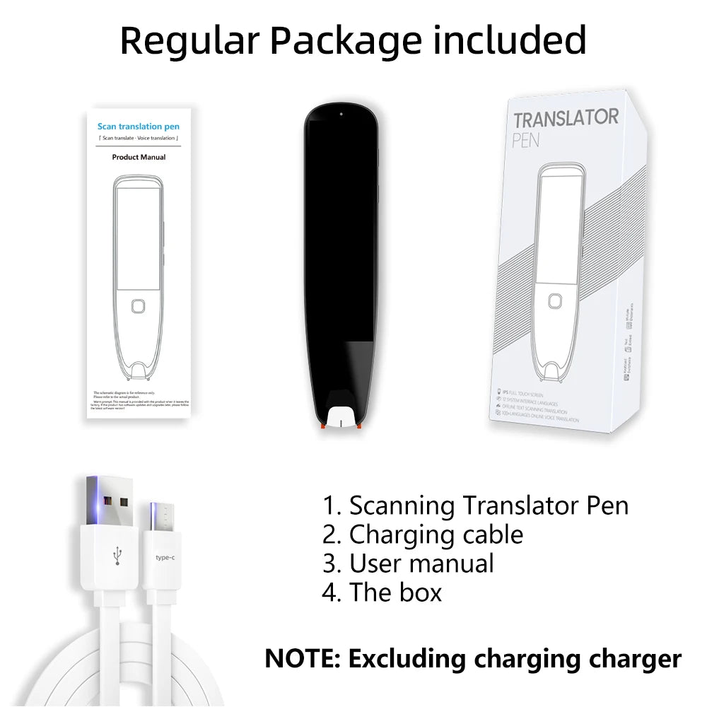 Hot-selling 3.69 Inch Touch Screen Text Scanning Voice Translator Pen for Learning Language, Reading Books, Business Assistant