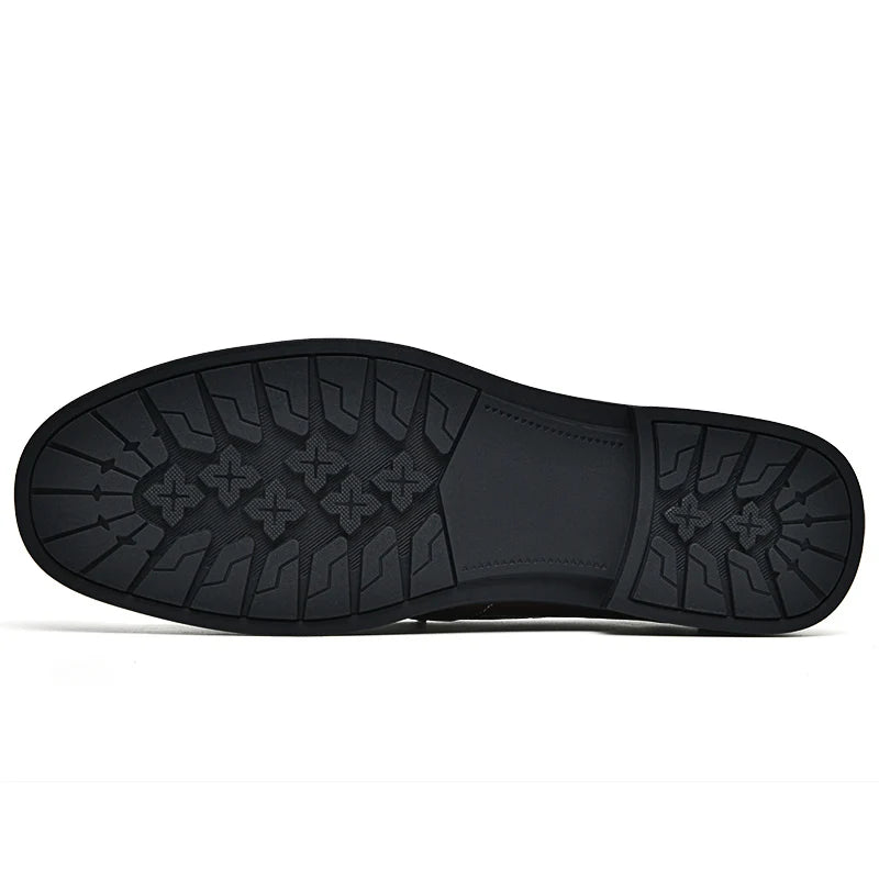 Men's Comfortable Walking Shoes Made of Genuine Leather, One Foot Loafers, New Trendy Designer, Mo Hot Selling Driving Shoes