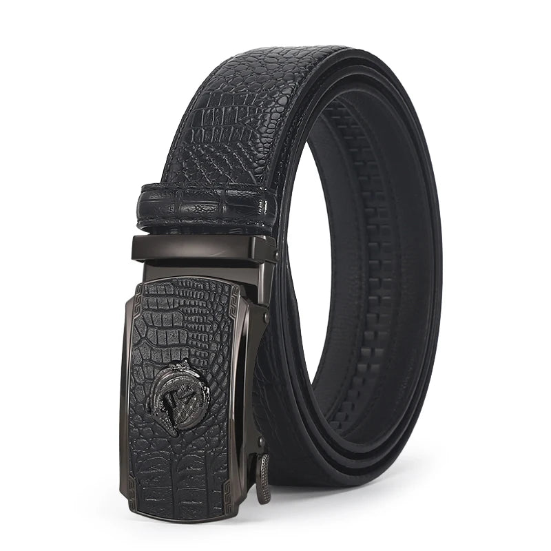 Good Quality Fashion Micro Fiber Automatic Western  Leather Belts for Men