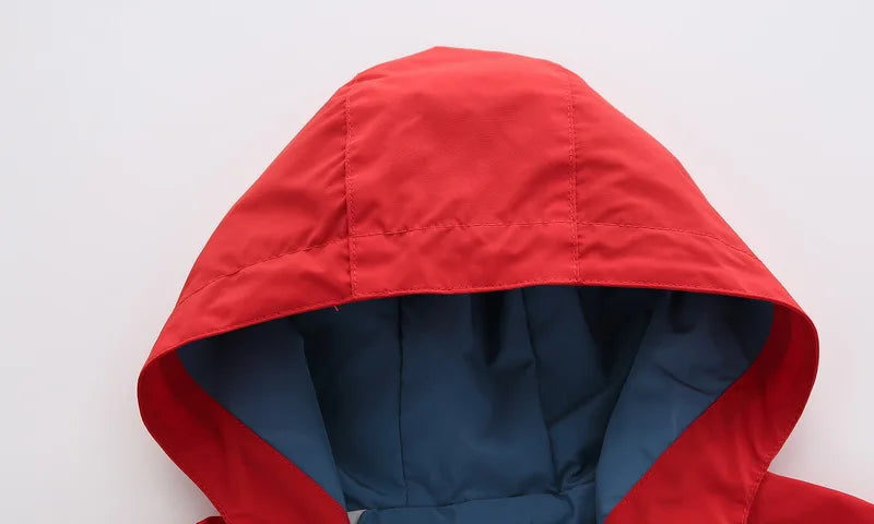 Spring Children Jackets for Boys Hooded Patchwork Kids Boy Outerwear Windbreaker Autumn Casual Children Coats Clothing 2-6 Years