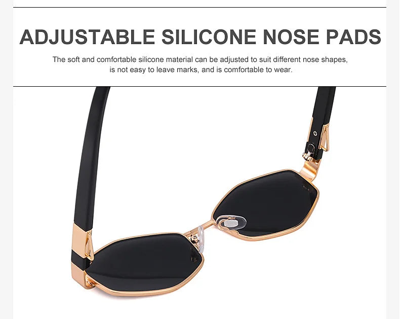 Sexy Small Frame Hexagon Sunglasses Women With Chain 2026 Luxury Brand Designer Punk Sun Glasses For Ladies Shades Gafas De Sol