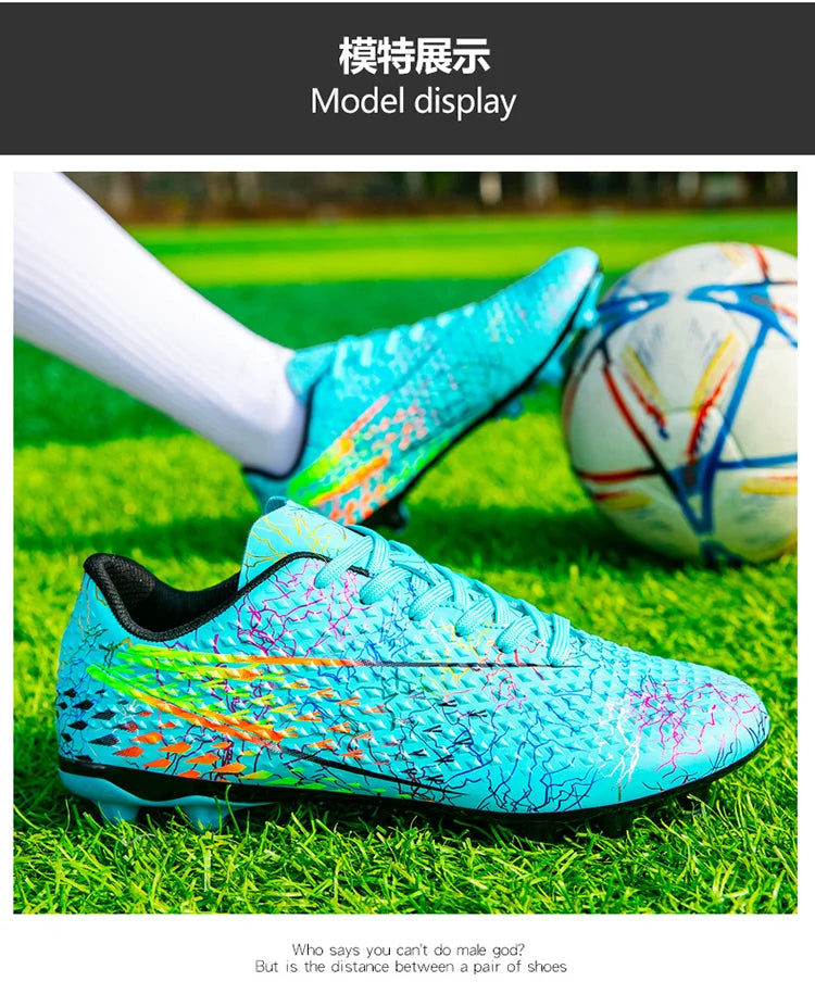 Football Shoes Low-top Lace up Soccer Shoes Football Boots FG HG Team Sports Men's Women's Adult Footwear Sneakers Unisex Spring