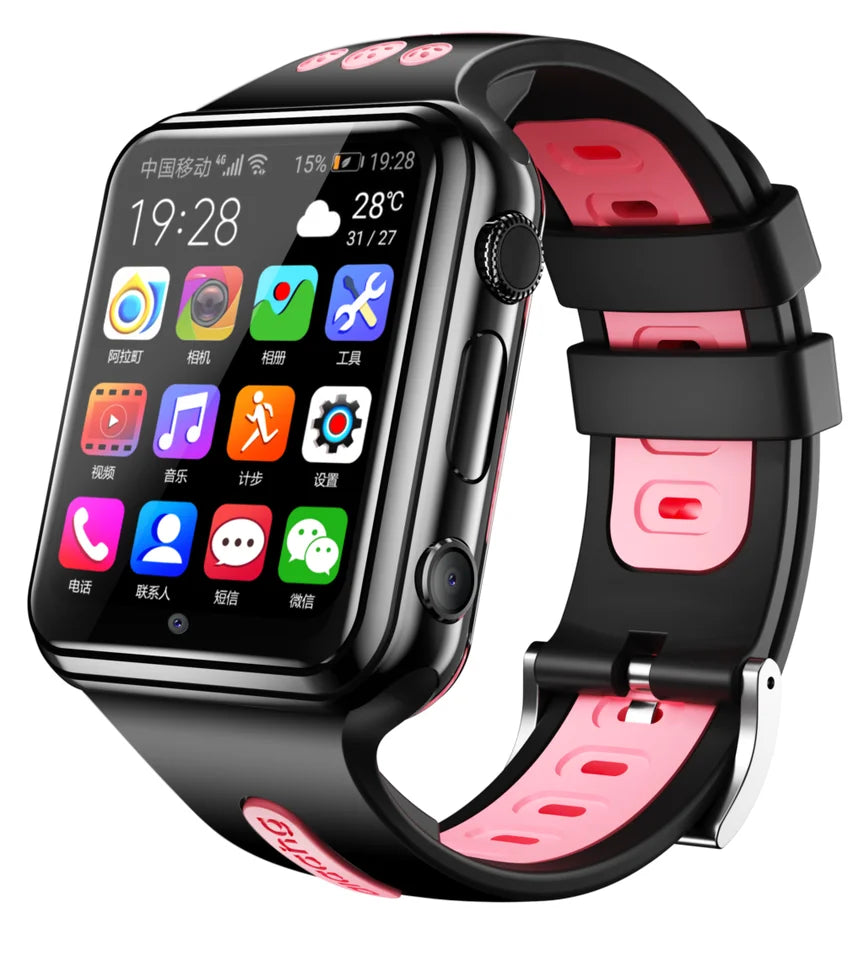 4G Internet GPS Child Locator Watch LBS WIF GPS Live Location tracker Children  4G Luxury Smart Watch W5