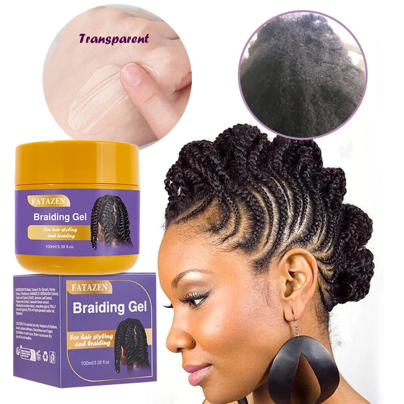 FATAZEN Hair Braid Extensions Moisturizing Twist Lock Gel Synthetic Braiding Hair Extension Long Lasting OEM Hair Braiding Gel