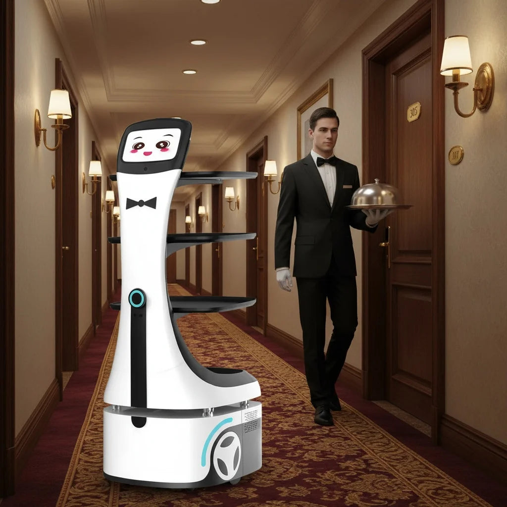 Robot Waiter for Sale Save Labor Smart Food Servant Human Robot Self Driving Waiter Robot