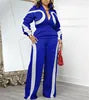 Women  New Arrival Autumn Winter Jumpsuit Color Patchwork Zipper Long Sleeved Sporty Romper
