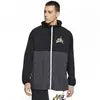Jordan Classics Windbreaker Hooded Jacket Mens Active Hoodies Color: Black  100% Authentic
