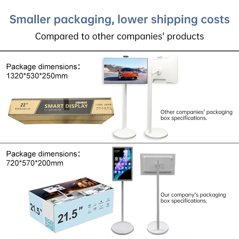24-Inch Android Smart Flat Touch Screen TV with HD Camera 12V Rechargeable Portable IPTV WLED Backlight US Warehouse