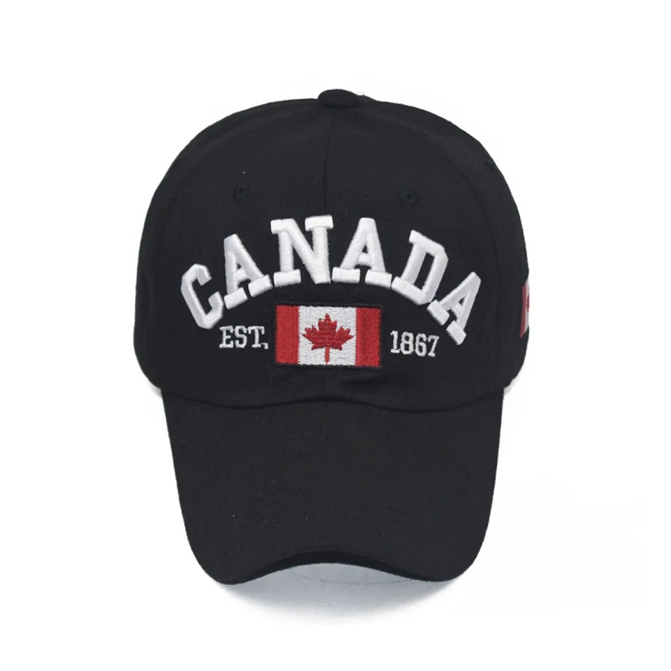 Baseball Cap CANADA Letter Embroidery Leisure Fashion Sun hat Spring Autumn Washed denim baseball Sport cap Hip Hop Fitted Cap