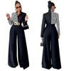 D1467 High Quality Casual Pants & Trousers for Women Solid Color Straight Tube Loose Slim Wide Leg Pants Women Trousers (No Top)