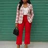 D603 Trendy Ladies Suits Office Wear Blazer Set for Women Printed Blazer and Pants Set Two Piece Business Suits Set for Women