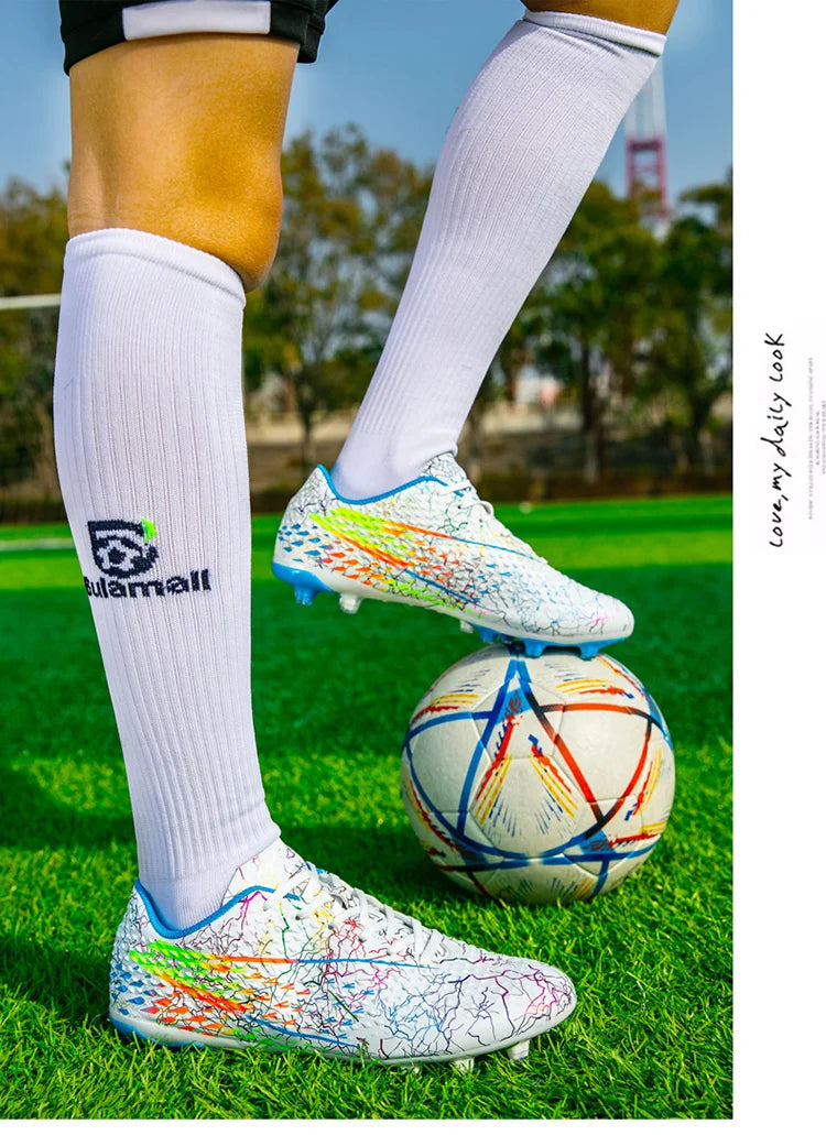 Football Shoes Low-top Lace up Soccer Shoes Football Boots FG HG Team Sports Men's Women's Adult Footwear Sneakers Unisex Spring