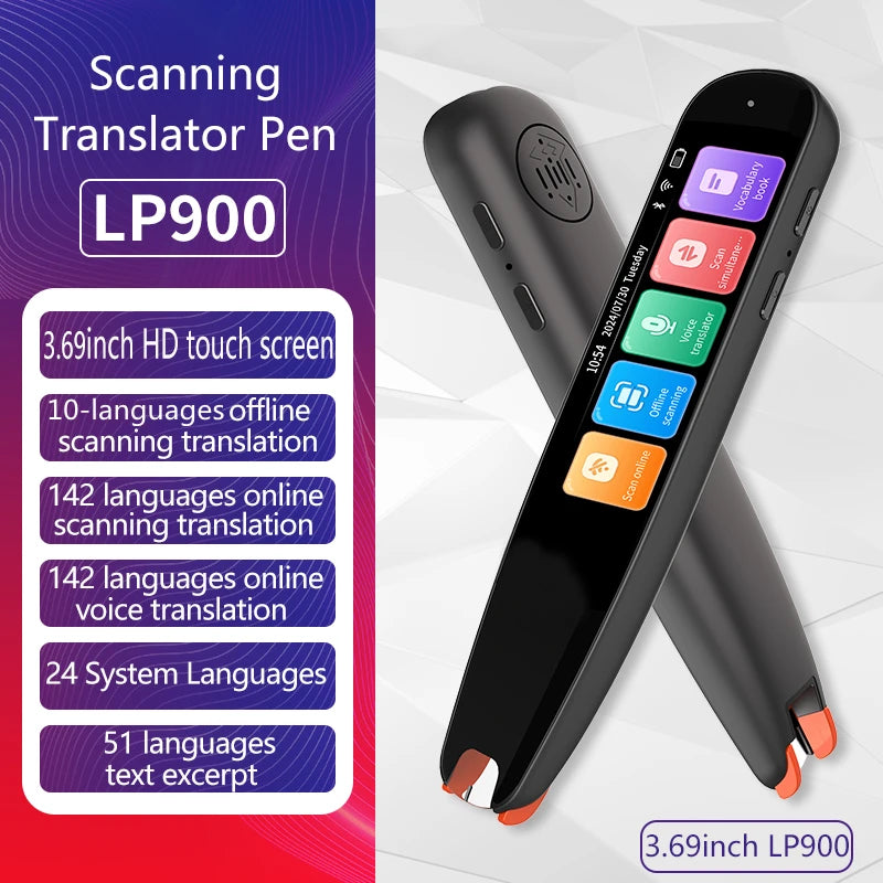 Hot-selling 3.69 Inch Touch Screen Text Scanning Voice Translator Pen for Learning Language, Reading Books, Business Assistant