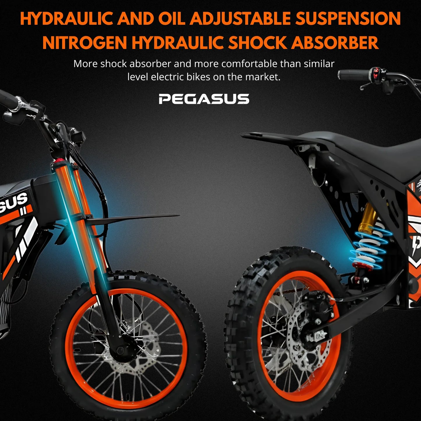 2000W Brushless Electric Dirt Bike 48V Lithium Battery Off-Road Motorcycle up to 60km/h