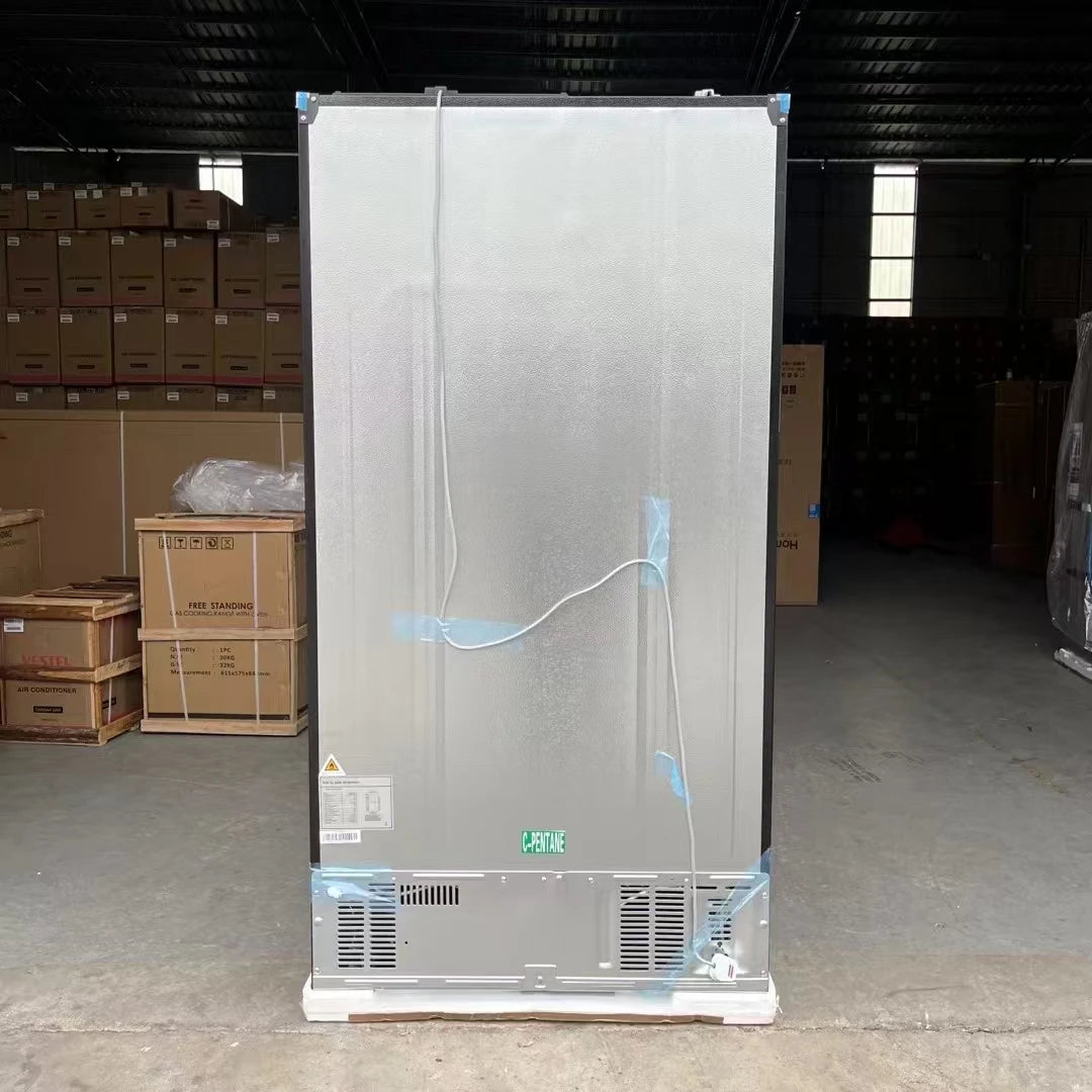 High Quality 600L Large Capacity Double-Door Air-Cooled Frost-Free Refrigerator Water Dispenser Ice Maker Bottom-Freezer Design