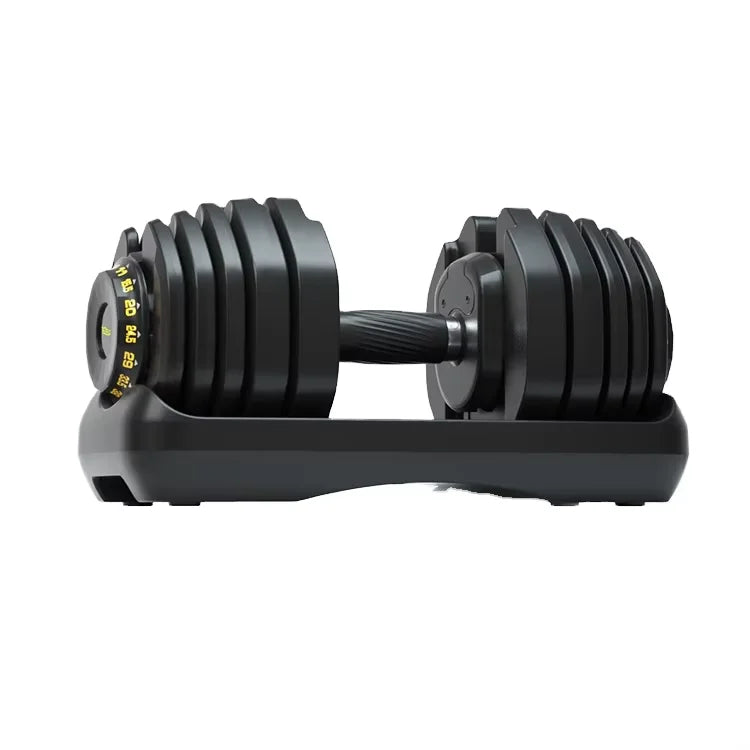 25lb/40lb/55lb/60lb Anti-Slip Metal Fast Adjust Weight Handle Adjustable Dumbbells Set for Exercise & Fitness