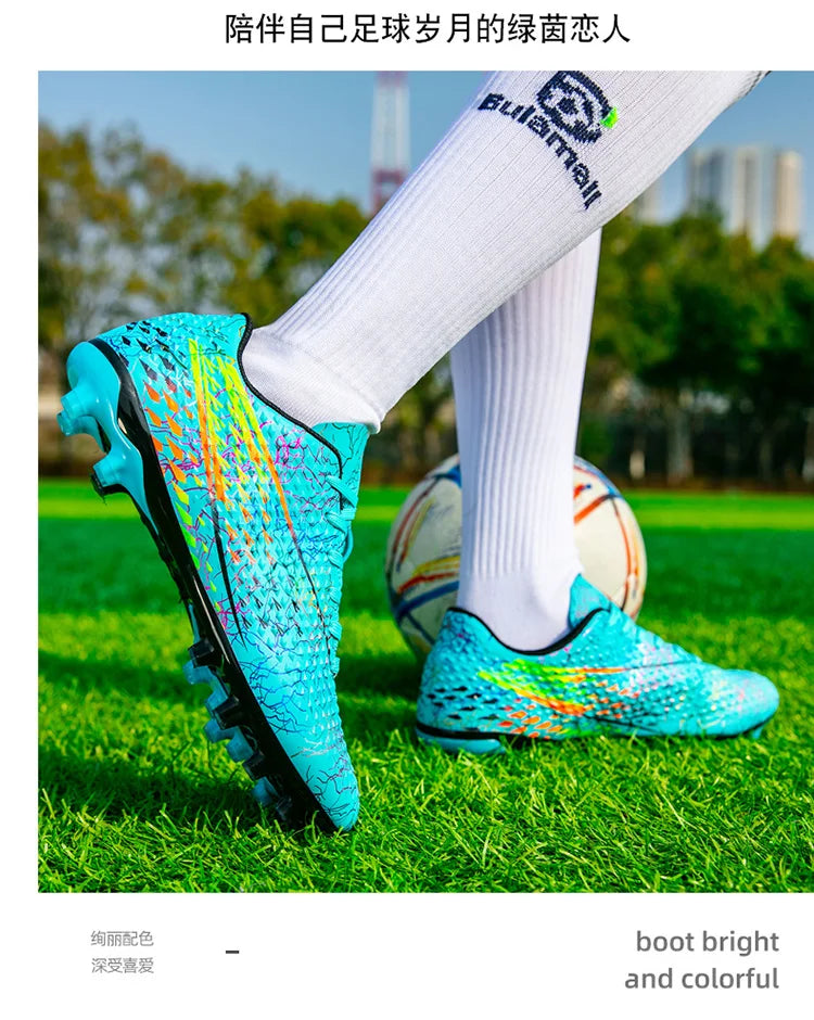 Football Shoes Low-top Lace up Soccer Shoes Football Boots FG HG Team Sports Men's Women's Adult Footwear Sneakers Unisex Spring
