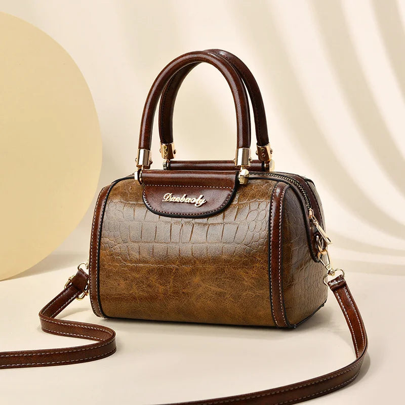 Luxury Hand Bags Ladies 2022 New Boston Women Bag Messenger Shoulders Bolsos De Mujer  Large Capacity Stone Wholesale Handbags