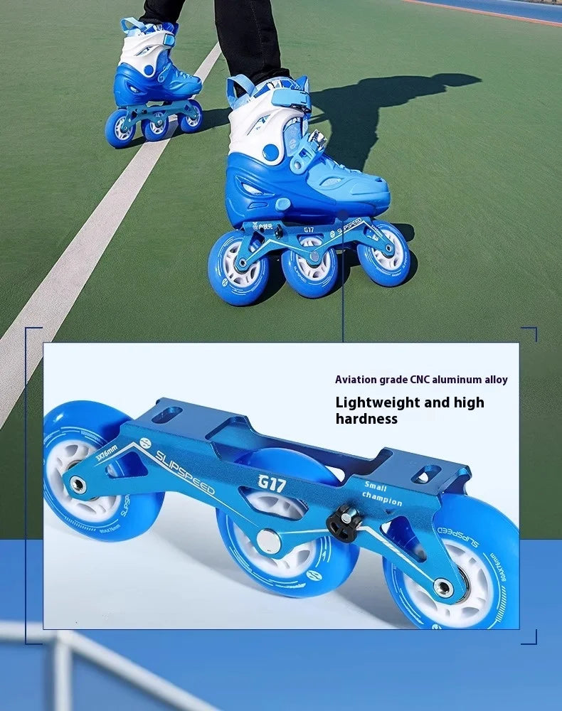 JINGYU G17 Professional Speed Skate Shoes for Kids Outdoor Beginners In-Line Roller Skates PU Wheel Adjustable 6000 Bearing for