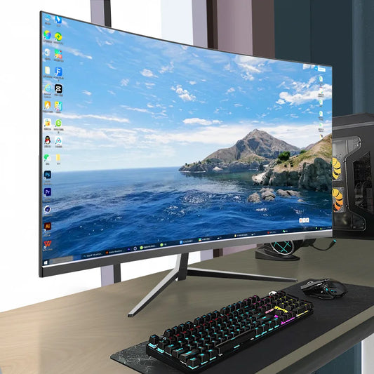27 Inch QHD 2560 X 1440 HDR 1MS Response Curved Gaming Monitor 60Hz/165Hz 16:9 IPS Desktop PC Lcd Curved Monitor