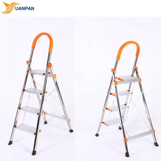 2024 Factory Stock Aluminum Folding Safe Ladder for House and Garden Tools Set