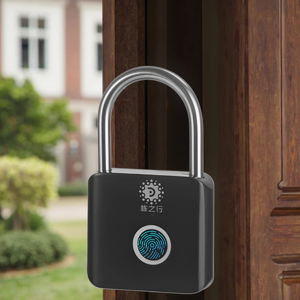 Smart Fingerprint Locks with Memory Card Storage Convenient Secure Padlocks for Luggage Dormitory Cabinets Travel Safely Charged